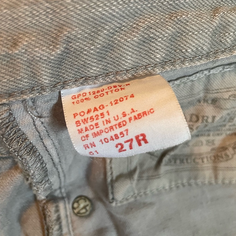 🏝️Big $10 Sale! AG Adriano Goldschmidt Ex-Boyfriend Jean Cut-Offs - Gray Denim - Picture 7 of 7